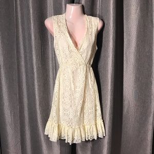 American Rag Laced Cocktail Off White Dress NWOT